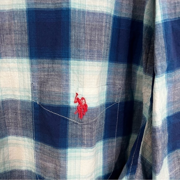 U.S. Polo Assn Short Sleeve Plaid Woven button down Shirt size 3XL - Picture 4 of 6